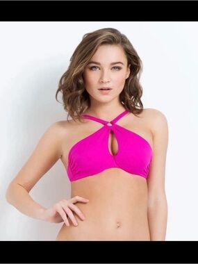 AGENT PROVOCATEUR Pink *ADRINA* SWIM KEYHOLE BIKINI SET